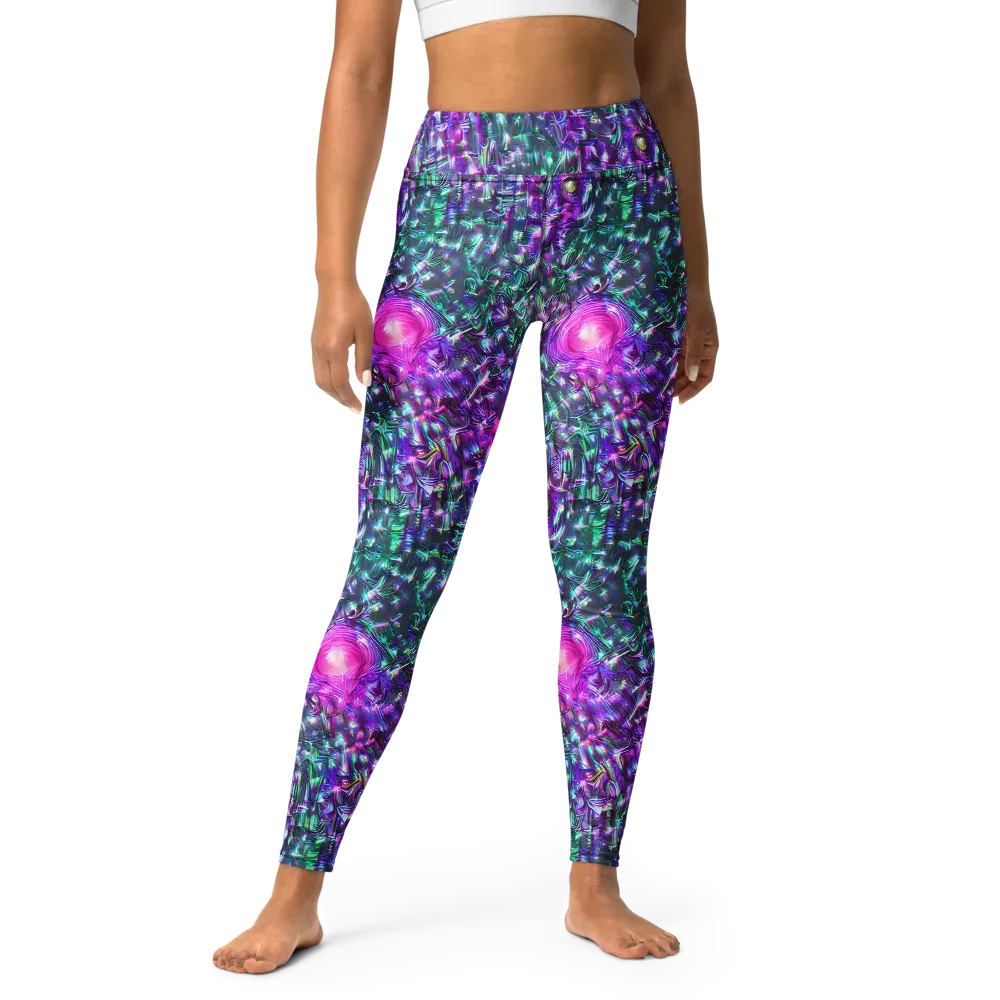 Hyperbloom on Yoga Leggings — Front