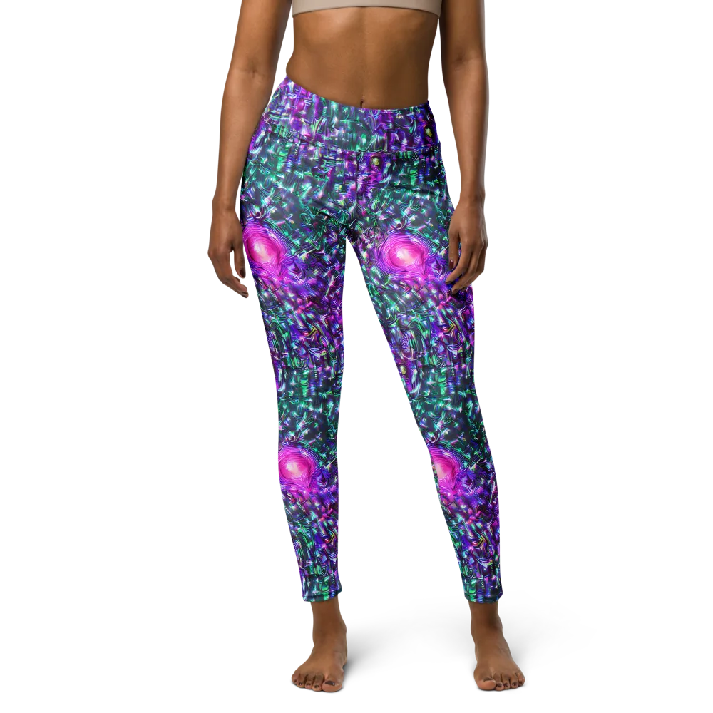 Hyperbloom on Yoga Leggings — Front