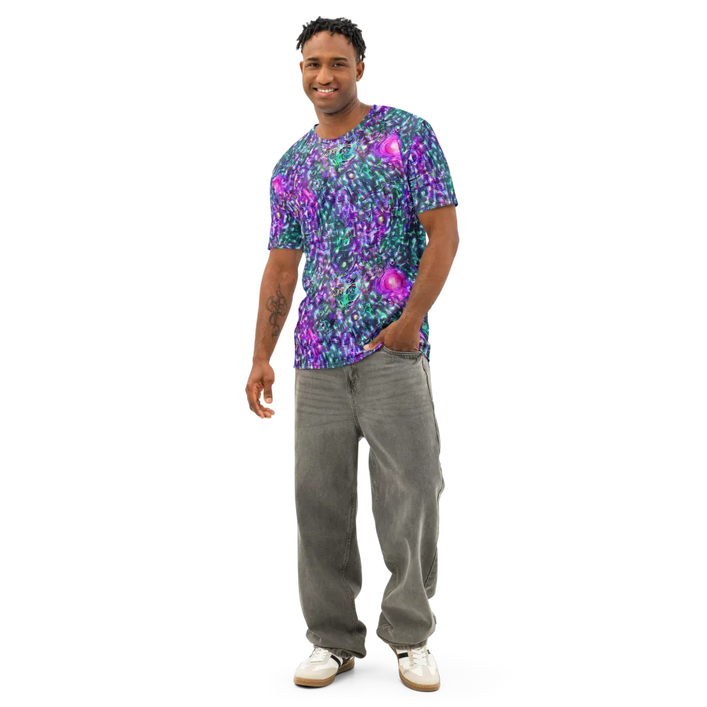 Hyperbloom on Men's Cotton Crew Neck T-Shirt — Front