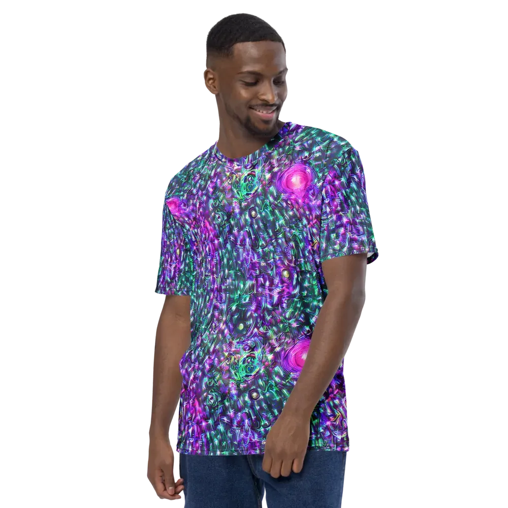 Hyperbloom on Men's Crew Neck T-Shirt — Left