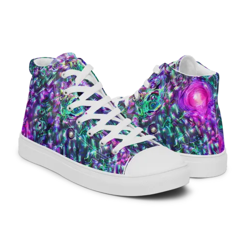 Hyperbloom on a Men's High Top Canvas Shoes
