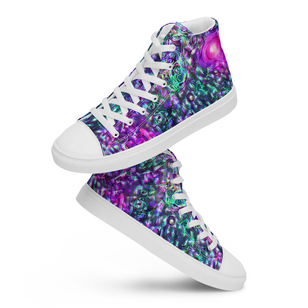 Hyperbloom on Men's High Top Canvas Shoes — Front