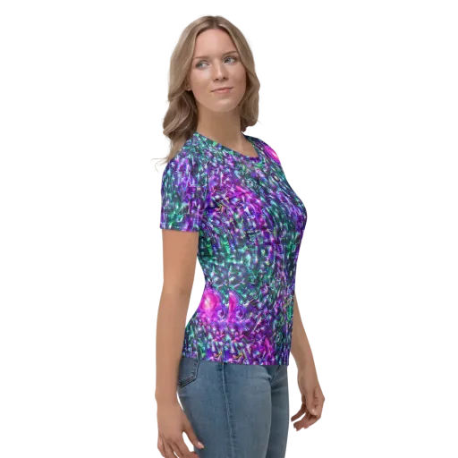 Hyperbloom on a Women's Crew Neck T-Shirt