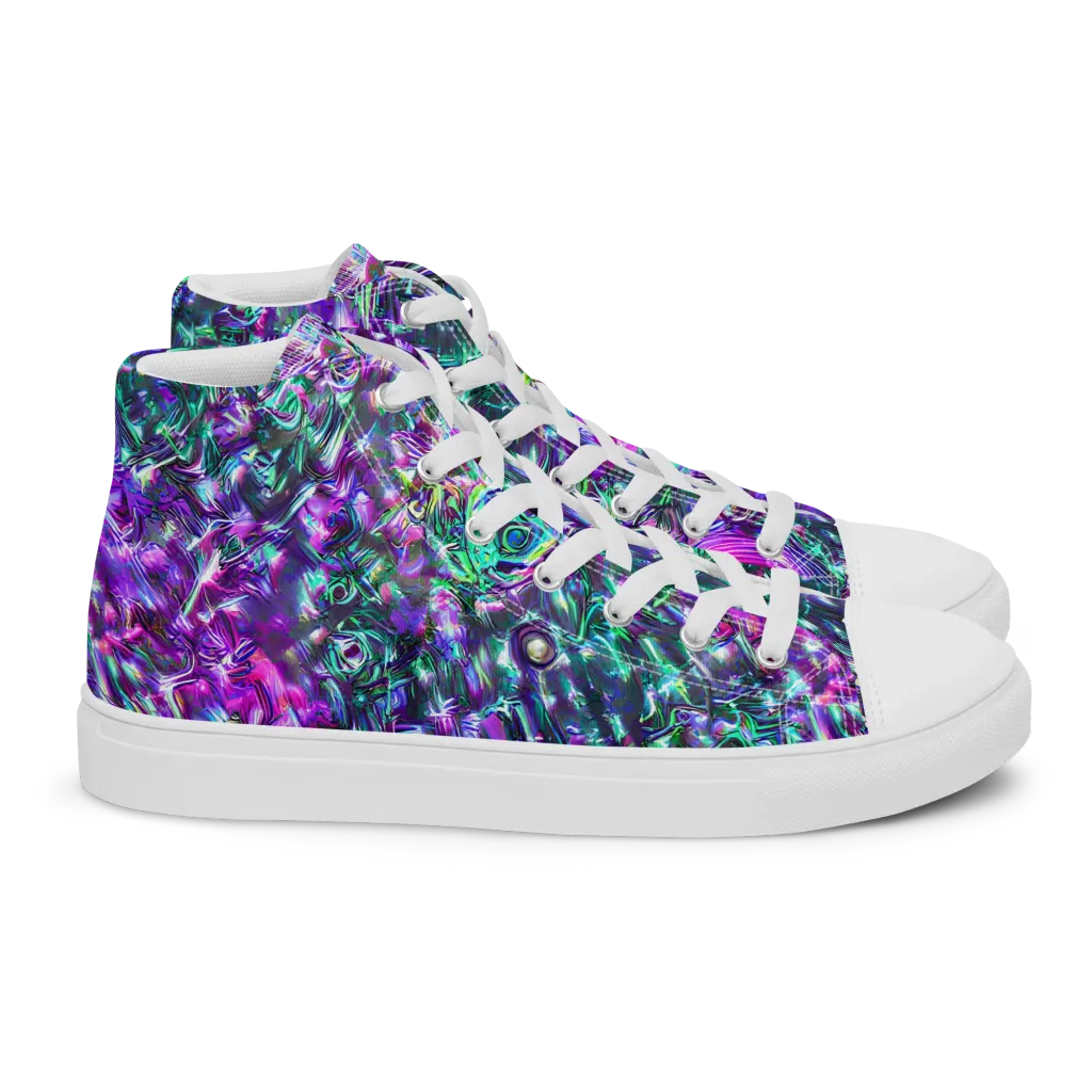 Hyperbloom on Women's High Top Canvas Shoes — Right