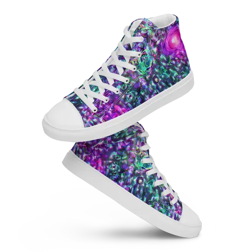 Hyperbloom on a Women's High Top Canvas Shoes