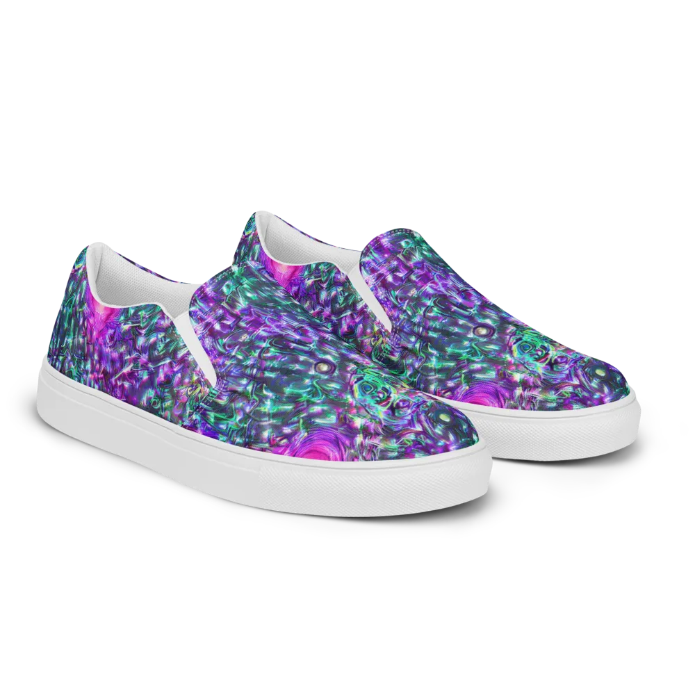 Hyperbloom on Men's Slip-On Canvas Shoes — Right Front