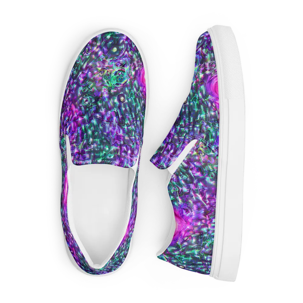 Hyperbloom on Men's Slip-On Canvas Shoes — Front