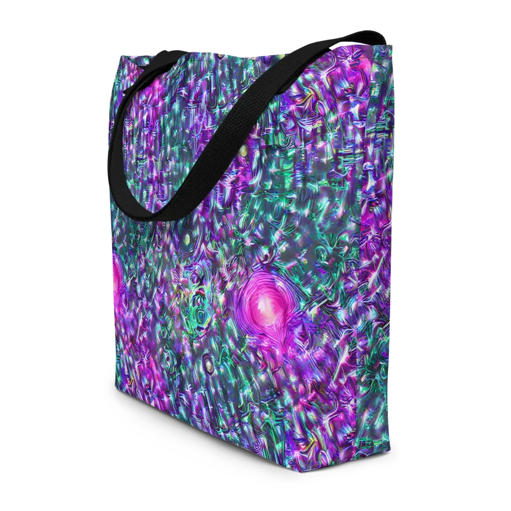 Hyperbloom on Large Tote Bag W/ Pocket — Front
