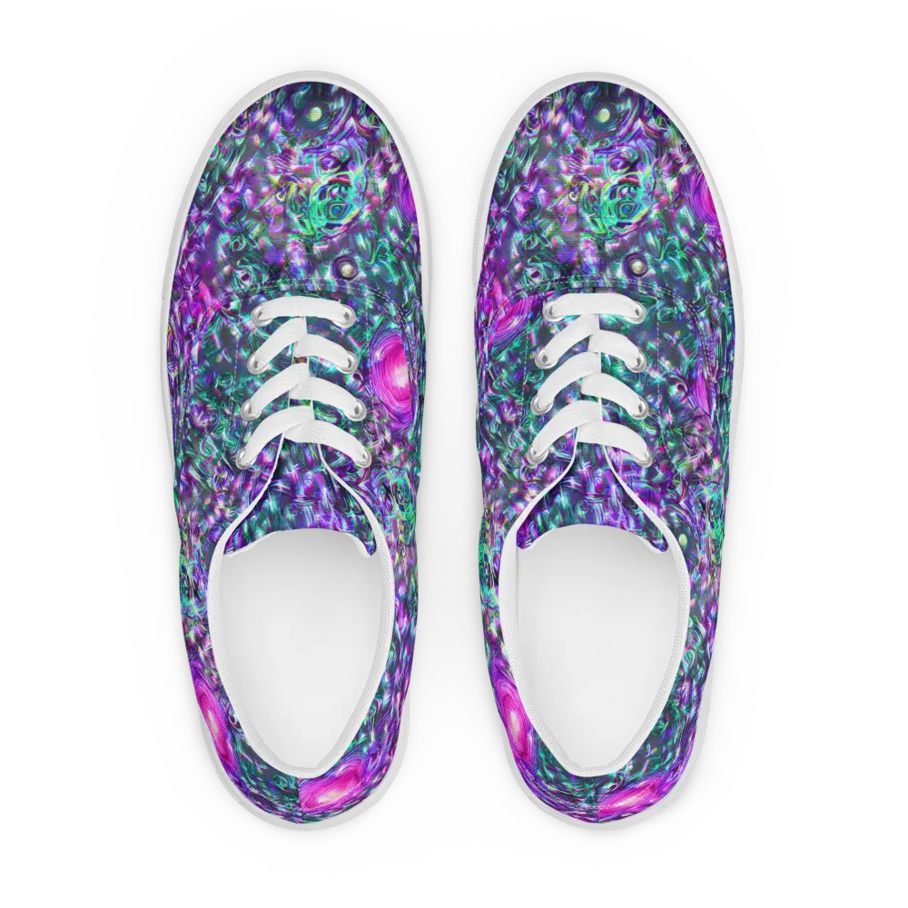 Hyperbloom on Men's Lace-Up Canvas Shoes — Front