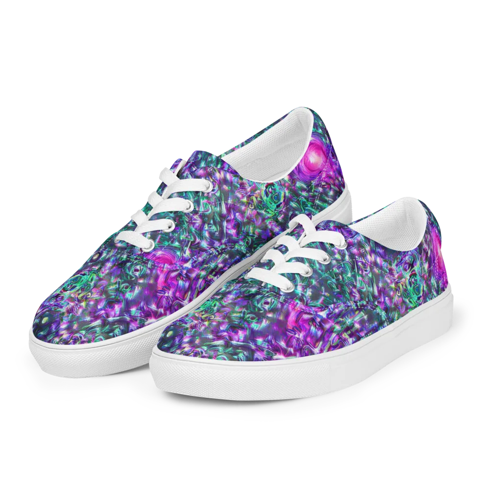 Hyperbloom on Men's Lace-Up Canvas Shoes — Left Front