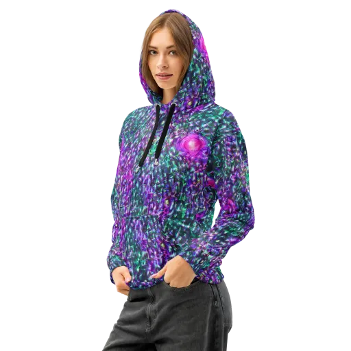 Hyperbloom on a Cotton Hoodie
