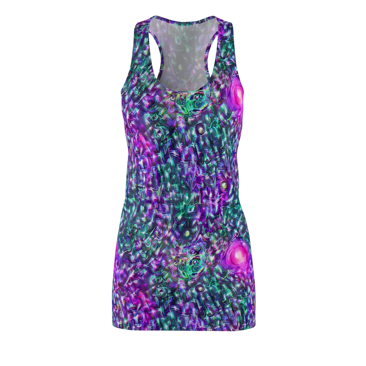 Hyperbloom on Racerback Dress — Front