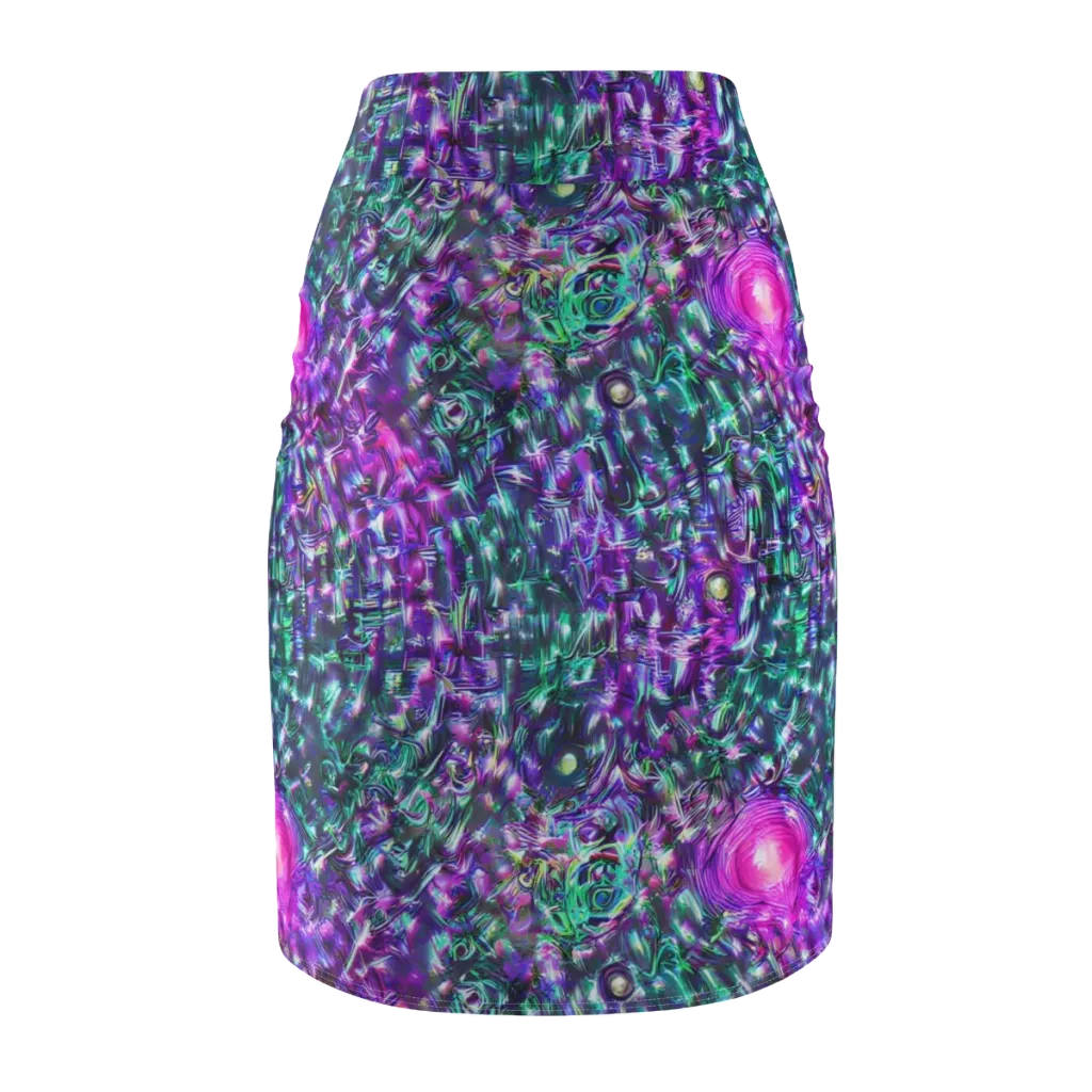 Hyperbloom on Pencil Skirt — Back