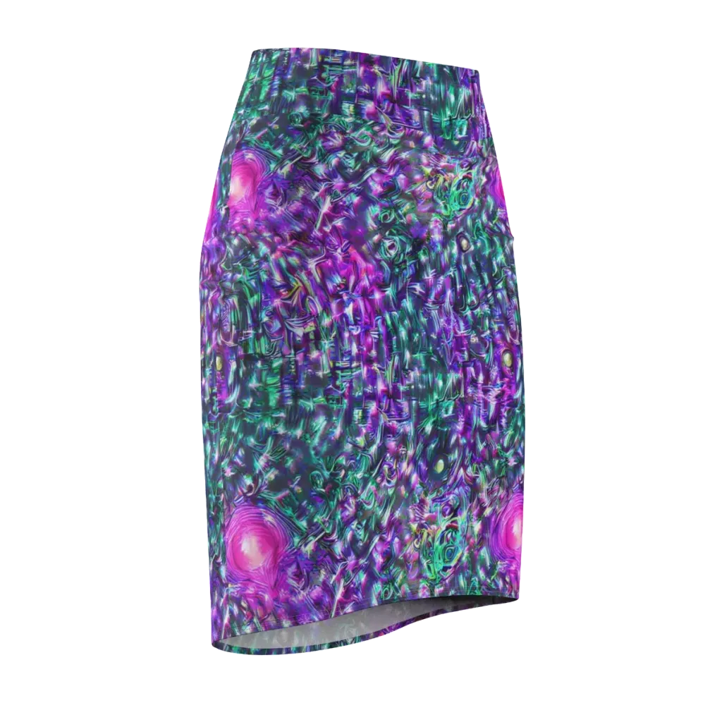 Hyperbloom on Pencil Skirt — Front Side
