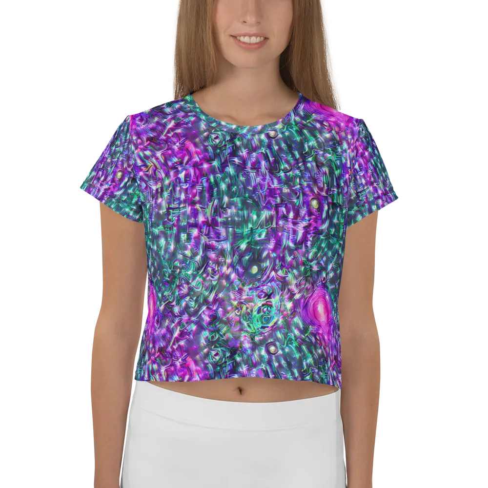 Hyperbloom on Crop Tee — Front