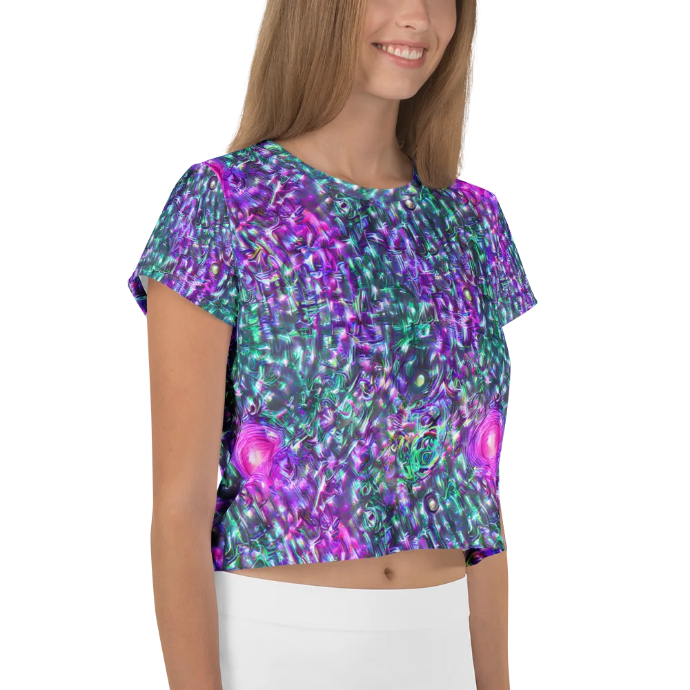 Hyperbloom on Crop Tee — Right