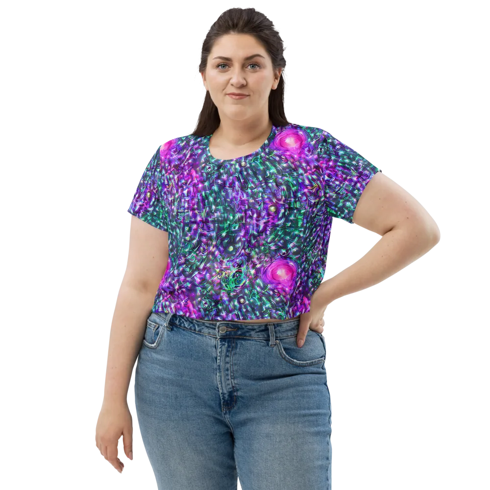 Hyperbloom on Crop Tee — Front