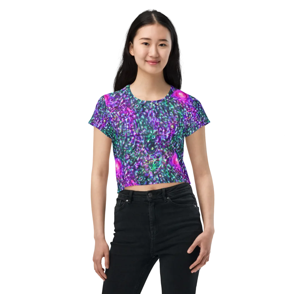 Hyperbloom on Crop Tee — Front