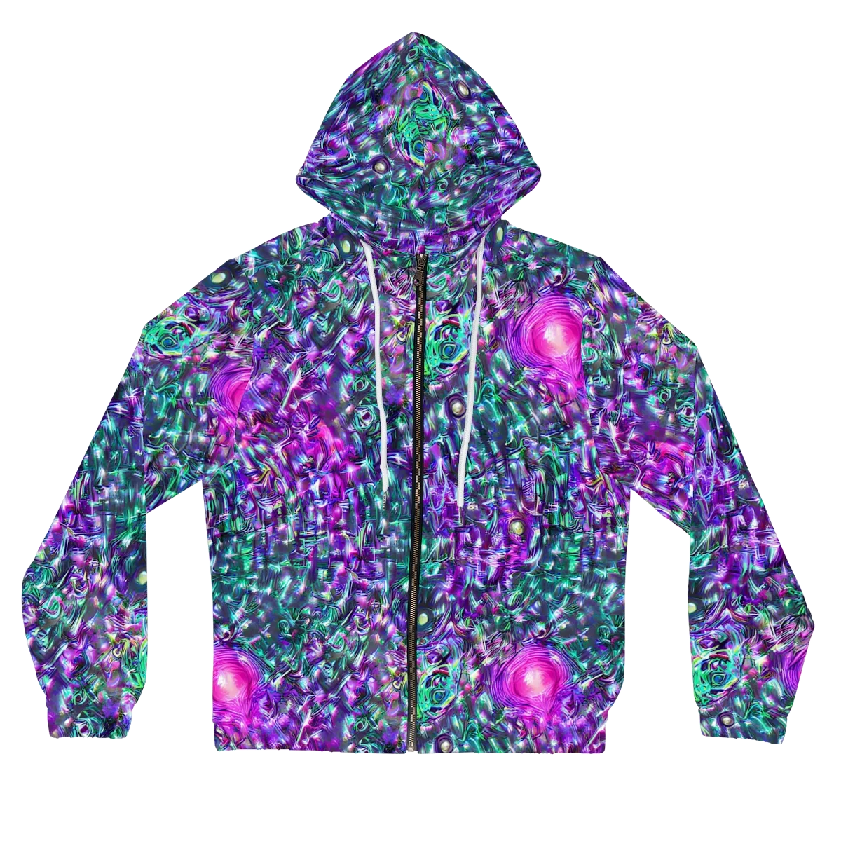 Hyperbloom on Women's Full-Zip Hoodie — Front