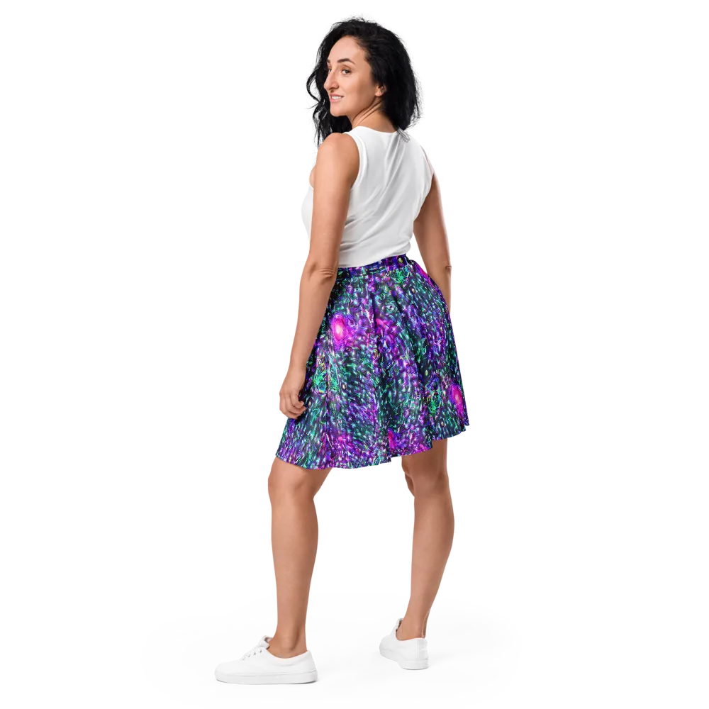 Hyperbloom on Skater Skirt — Back