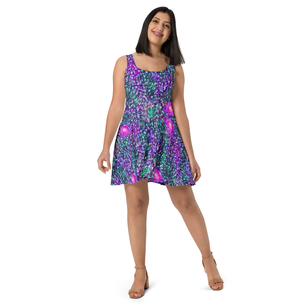 Hyperbloom on Skater Dress — Front
