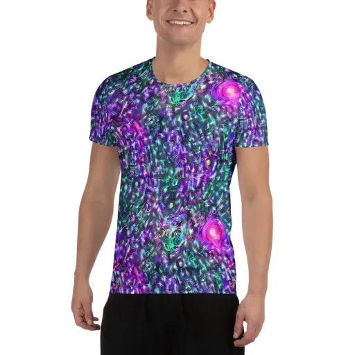 Hyperbloom on a Men's Athletic T-Shirt