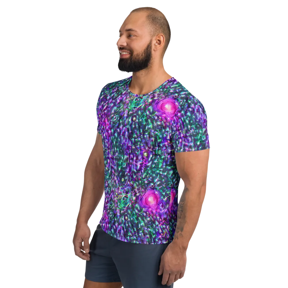 Hyperbloom on Men's Athletic T-Shirt — Left