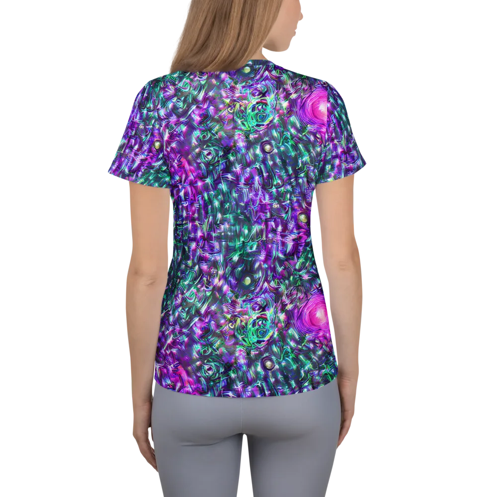 Hyperbloom on Women's Athletic T-Shirt — Back