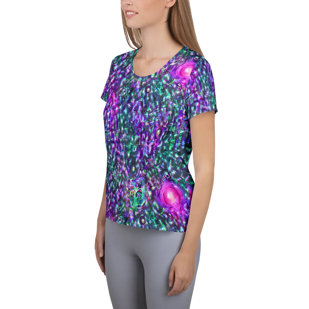 Hyperbloom on Women's Athletic T-Shirt — Left