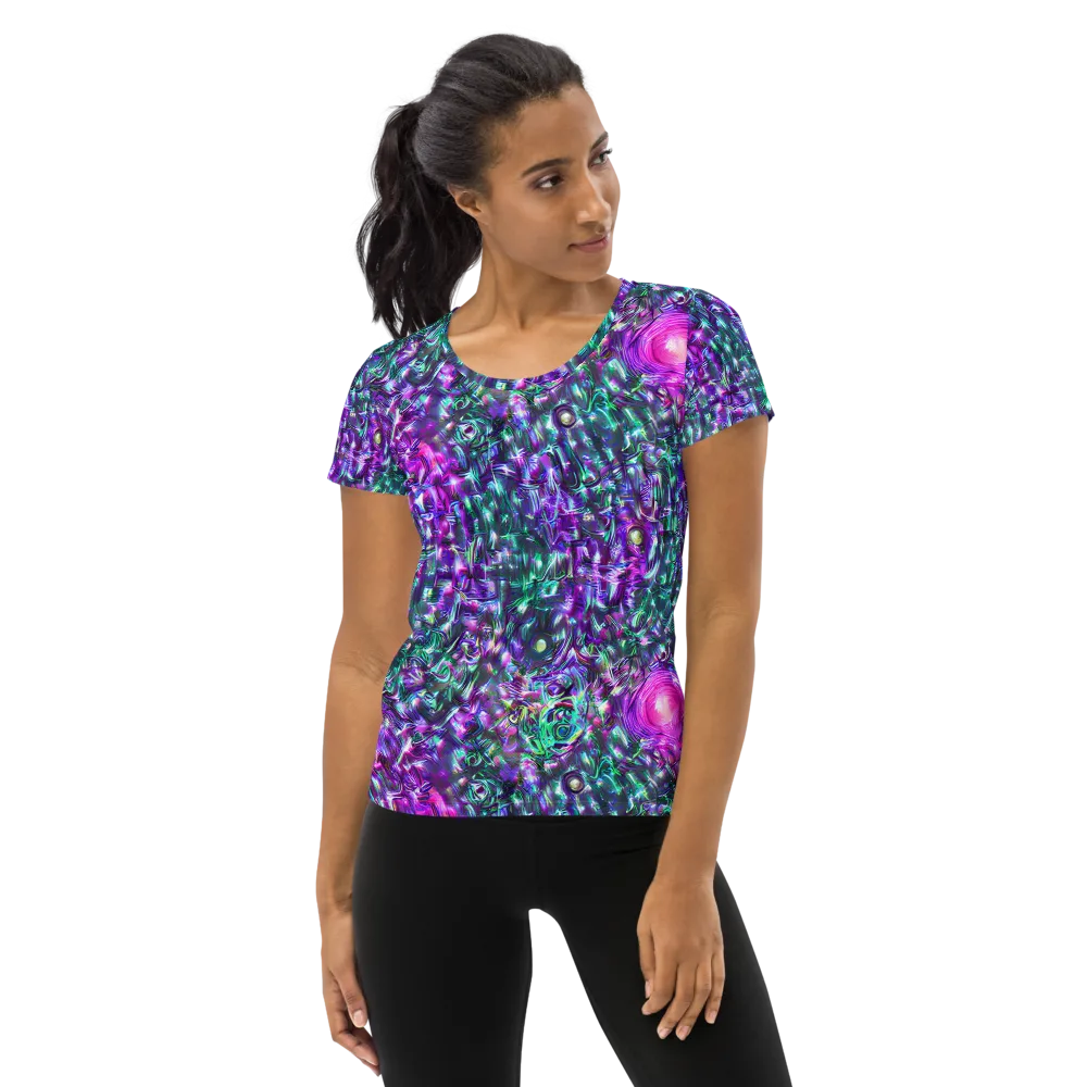 Hyperbloom on Women's Athletic T-Shirt — Front