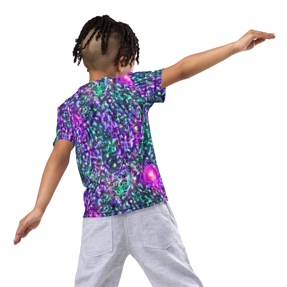 Hyperbloom on Kids Crew Neck T-Shirt — Back