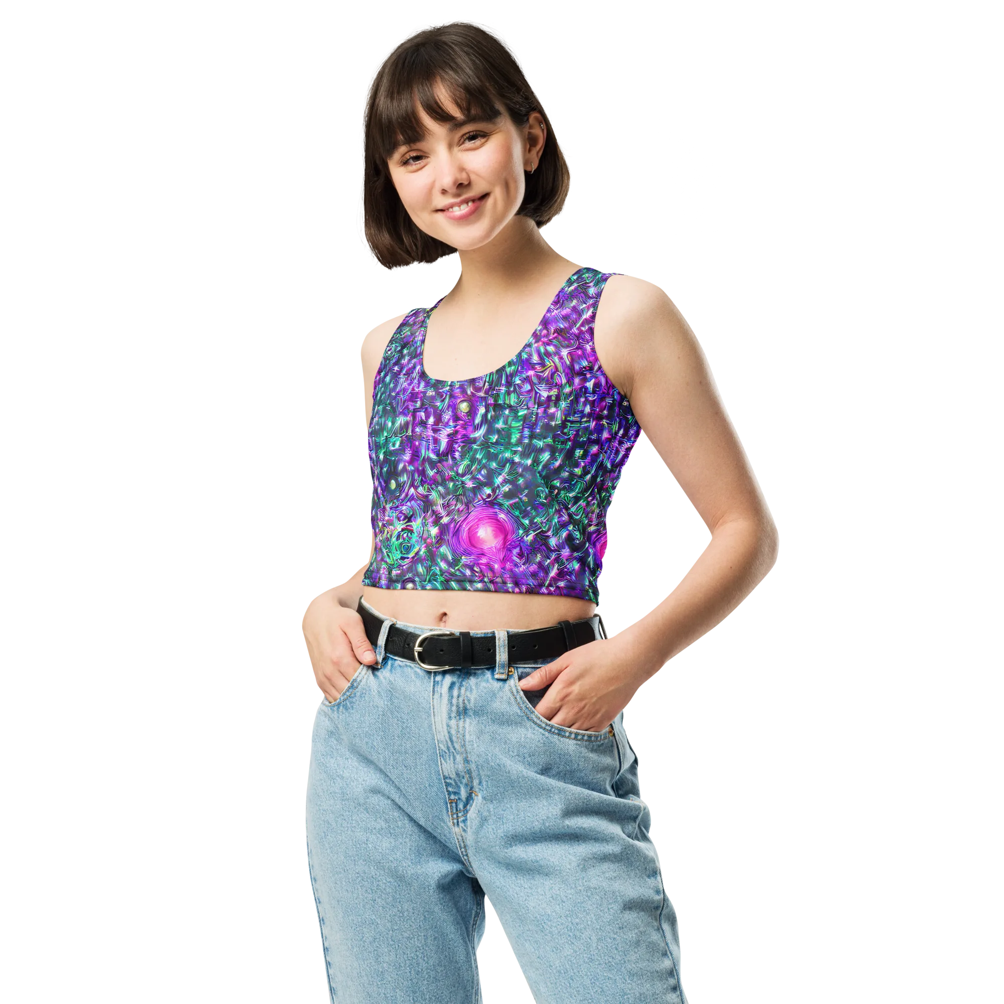 Hyperbloom on Crop Top — Front