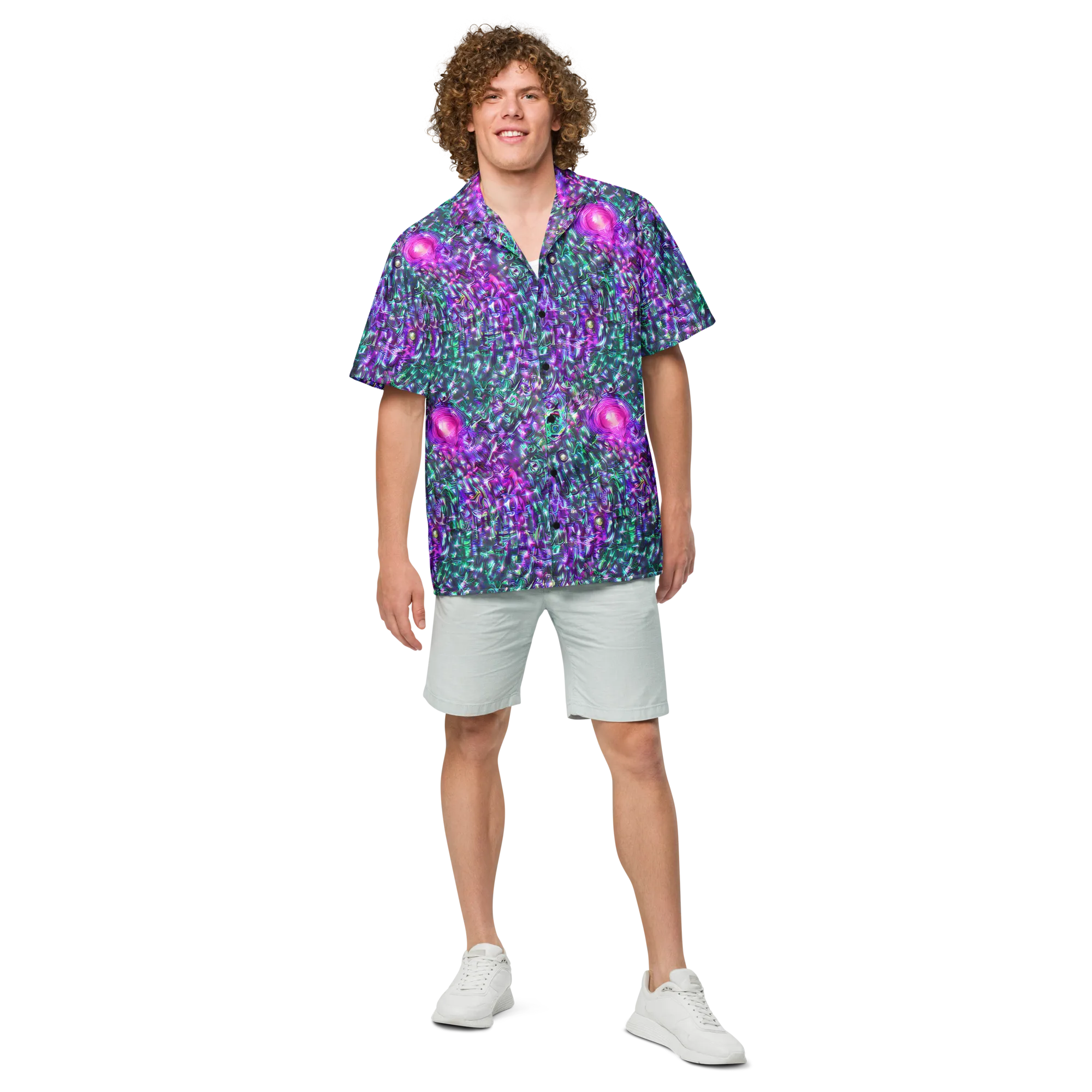 Hyperbloom on Button Shirt — Front
