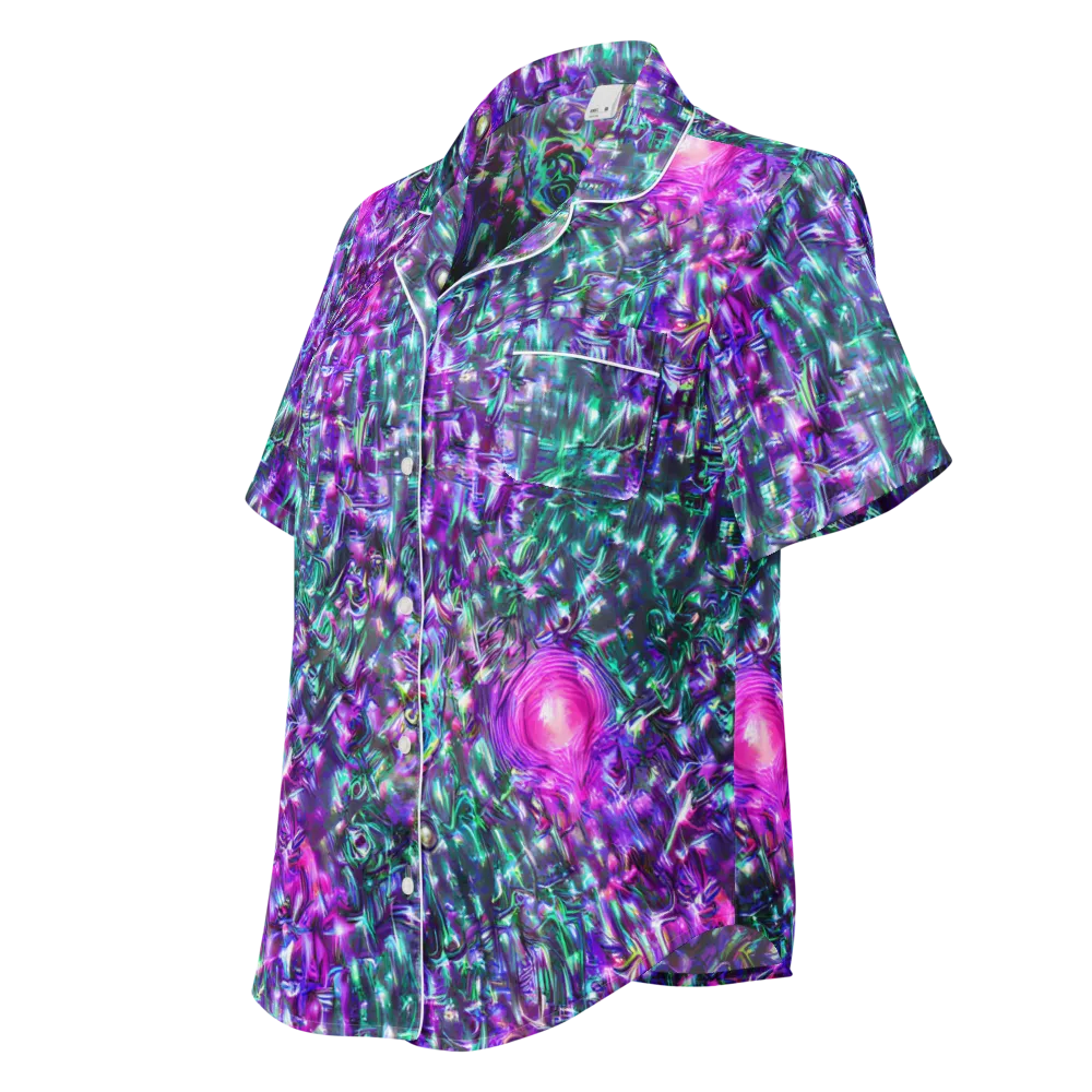 Hyperbloom on Women's Short Sleeve Pajama Top — Left Front