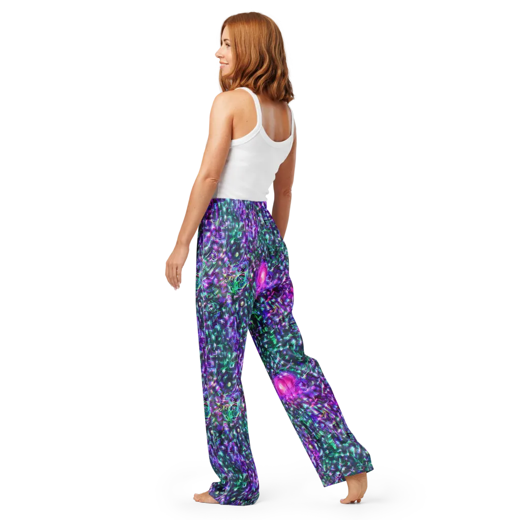 Hyperbloom on Women's Pajama Pants — Back