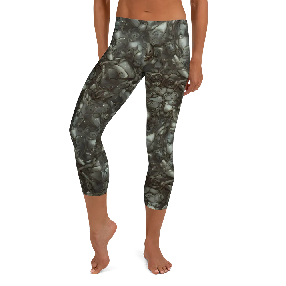 Mercury Reef on Capri Leggings — Front
