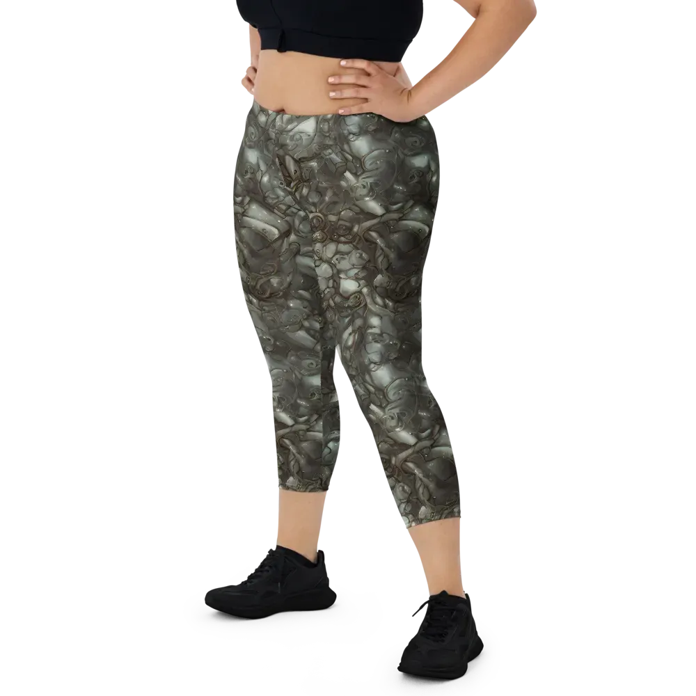 Mercury Reef on Capri Leggings — Front