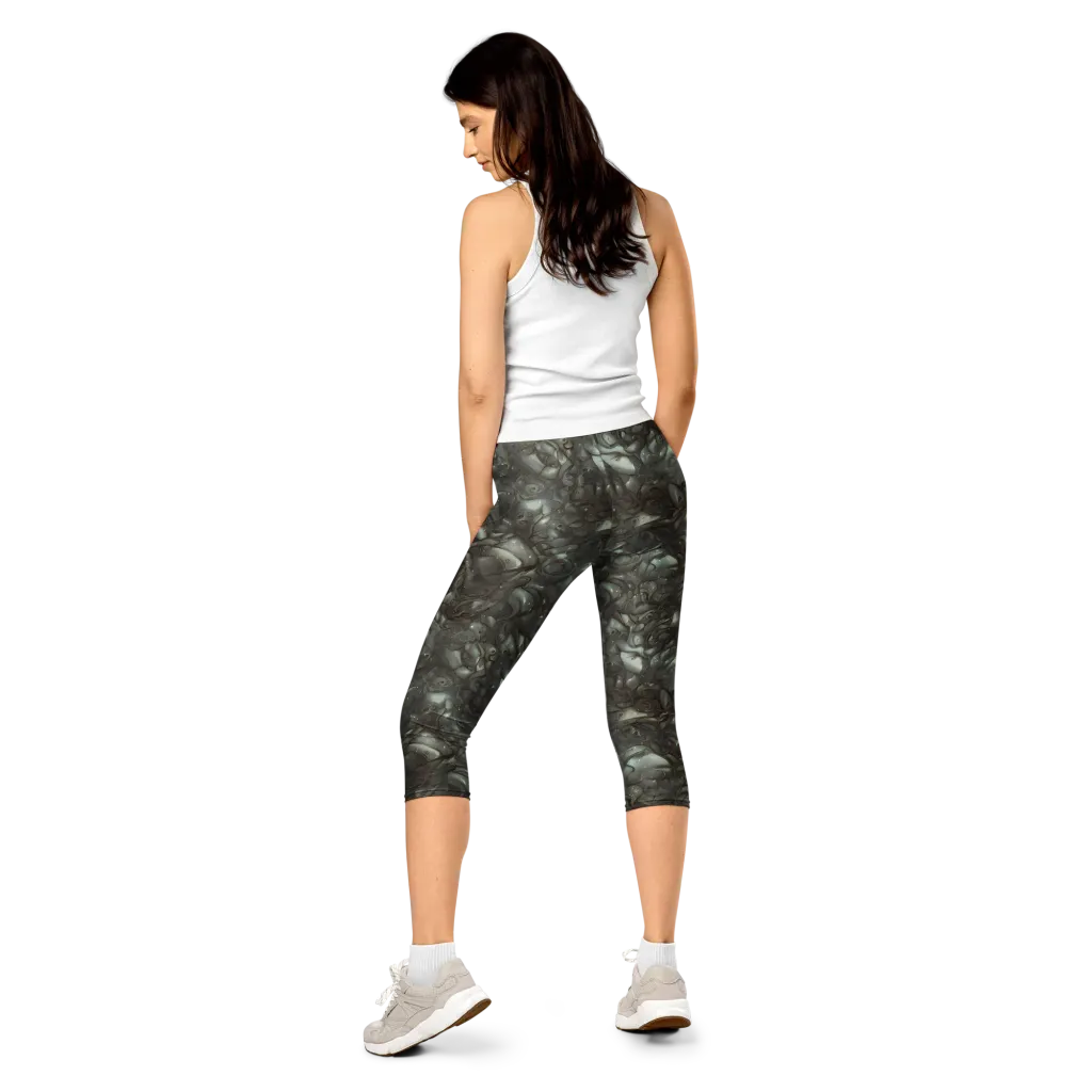 Mercury Reef on Capri Leggings — Back