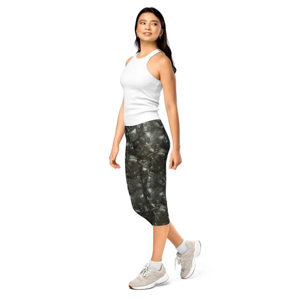 Mercury Reef on Capri Leggings — Left Front