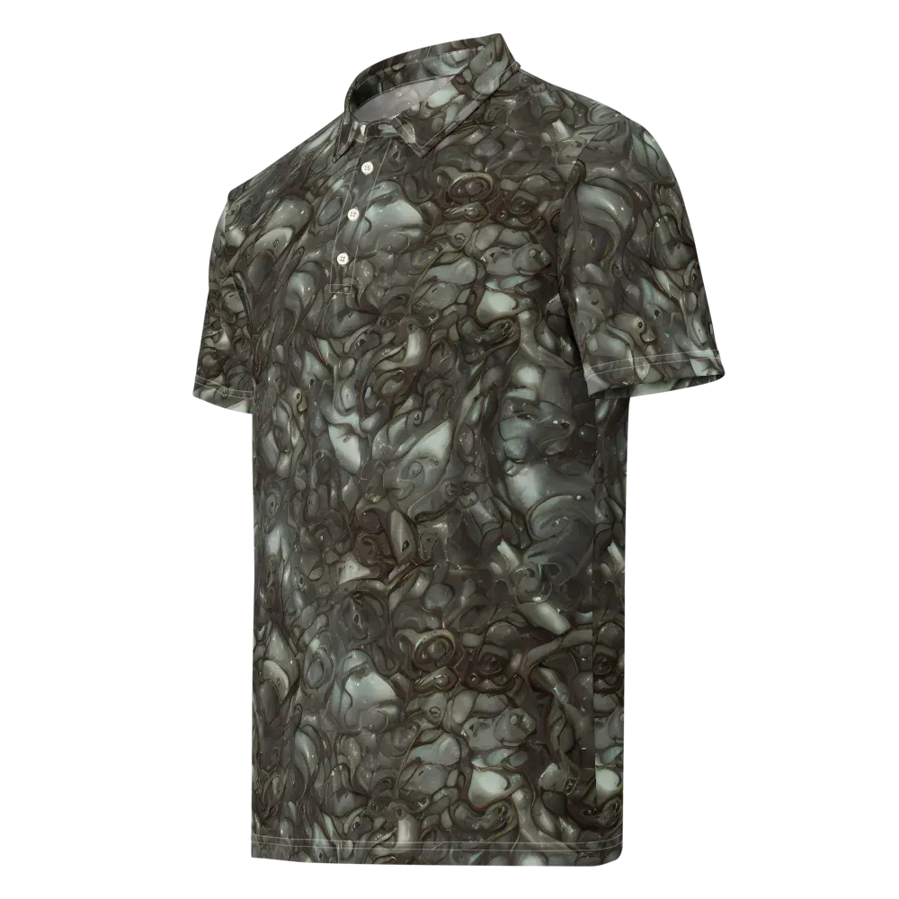 Mercury Reef on Men's Slim Fit Polo Shirt — Left Front