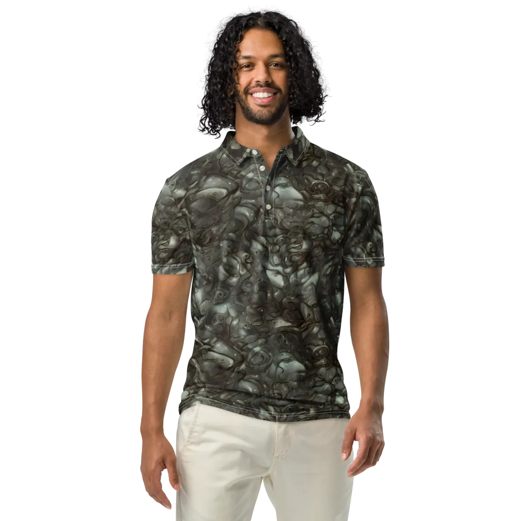 Mercury Reef on Men's Slim Fit Polo Shirt — Front