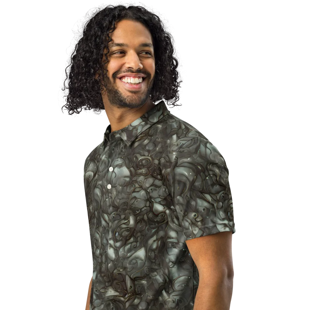 Mercury Reef on Men's Slim Fit Polo Shirt — Left Front