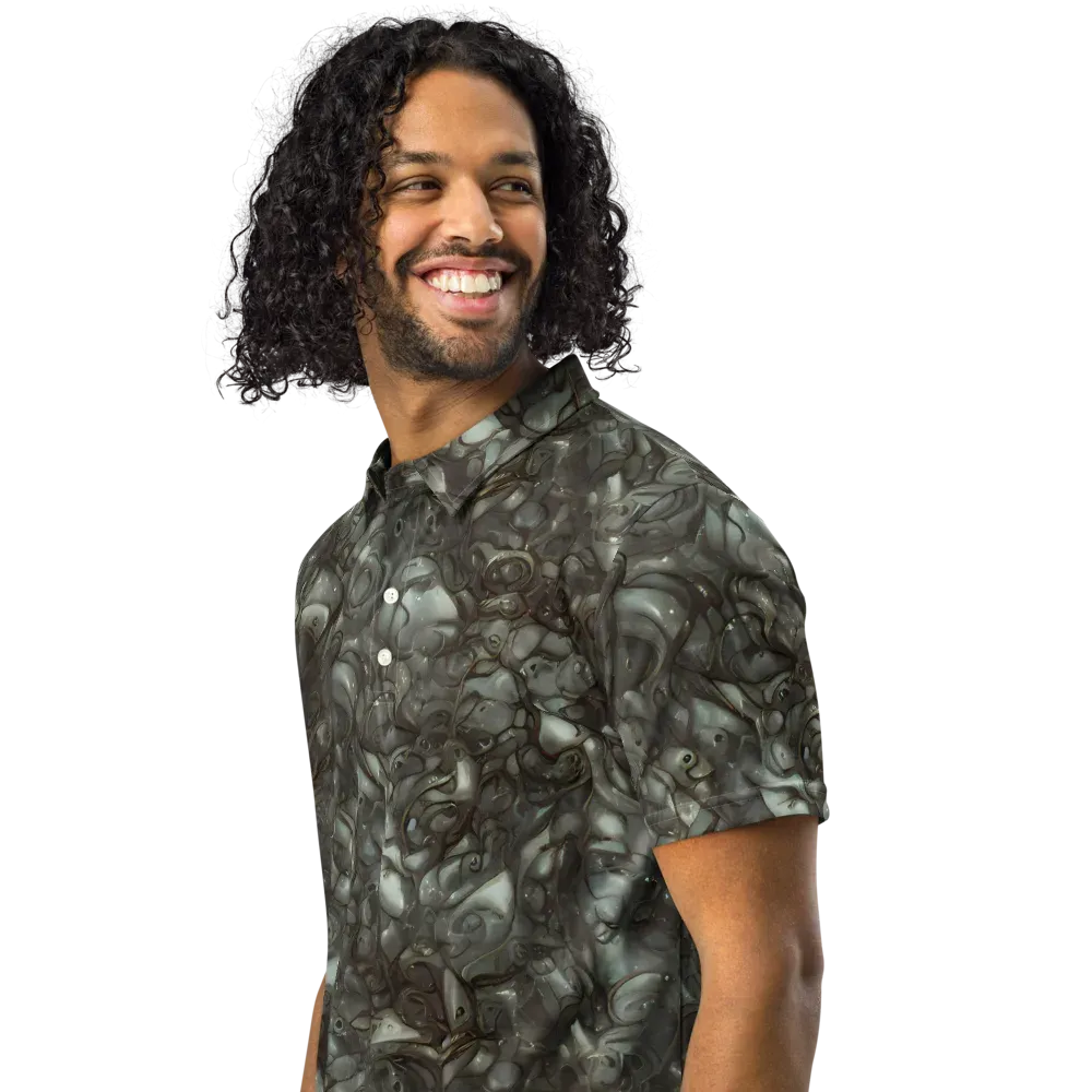 Mercury Reef on Men's Slim Fit Polo Shirt — Left Front