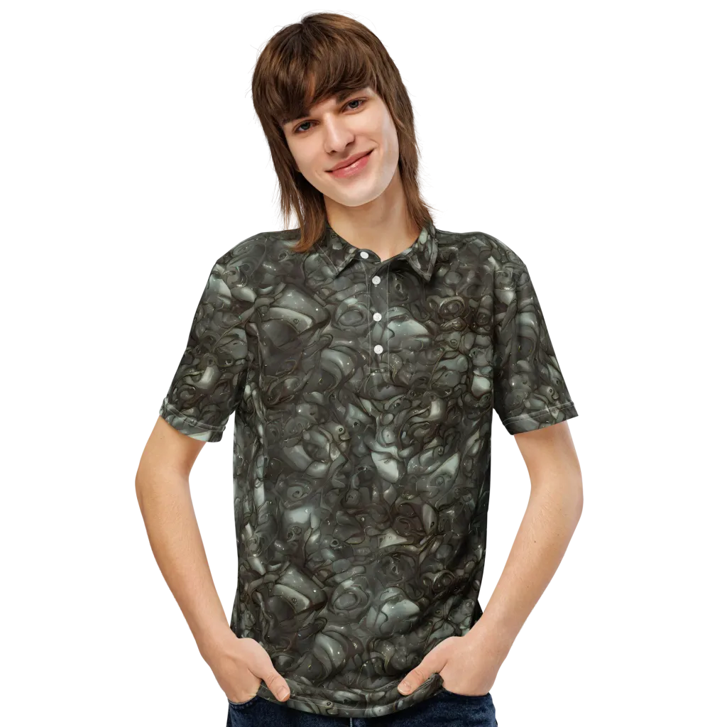 Mercury Reef on Men's Slim Fit Polo Shirt — Front