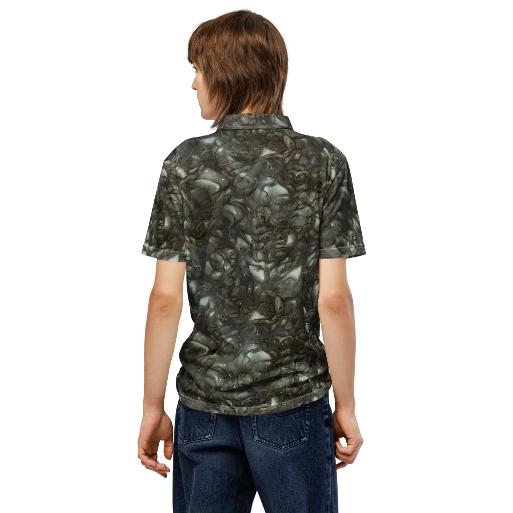 Mercury Reef on Men's Slim Fit Polo Shirt — Back