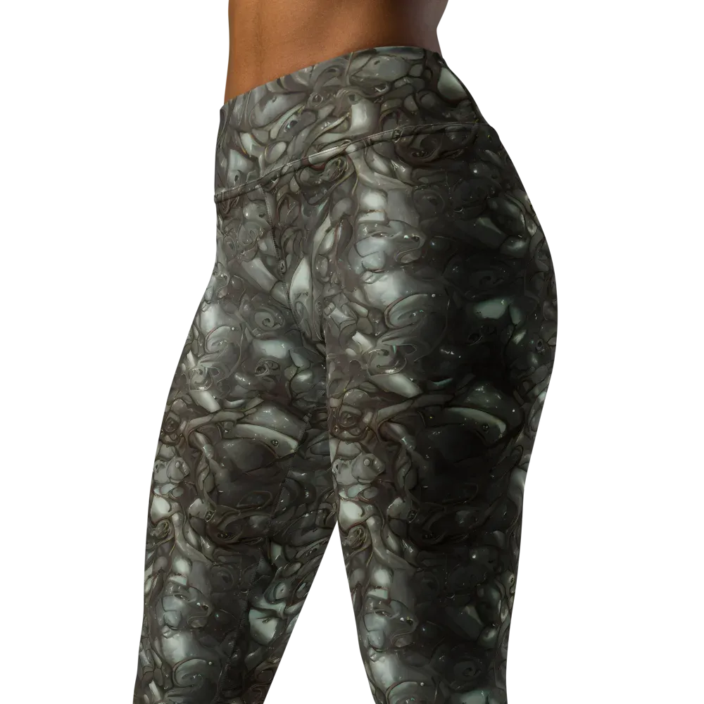 Mercury Reef on Yoga Leggings — Left Front