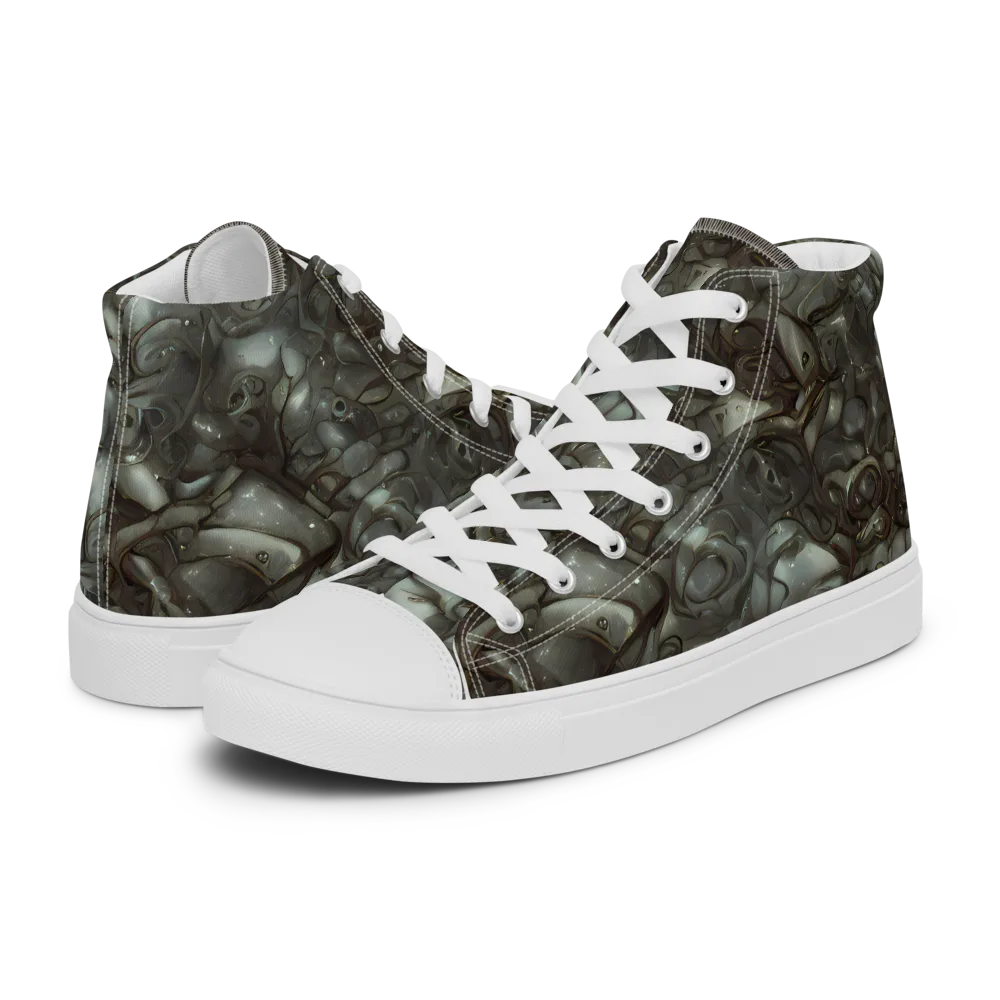 Mercury Reef on Men's High Top Canvas Shoes — Left