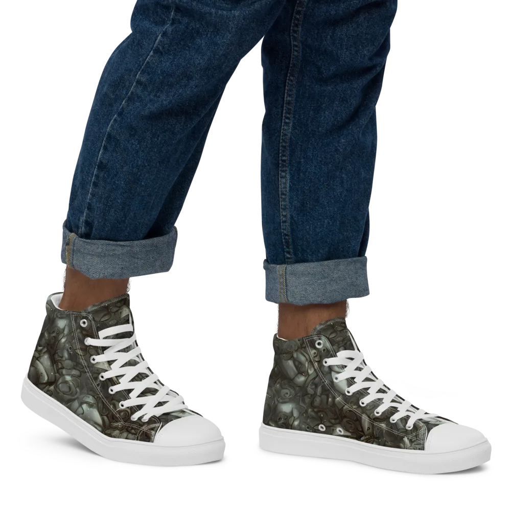 Mercury Reef on Men's High Top Canvas Shoes — Right