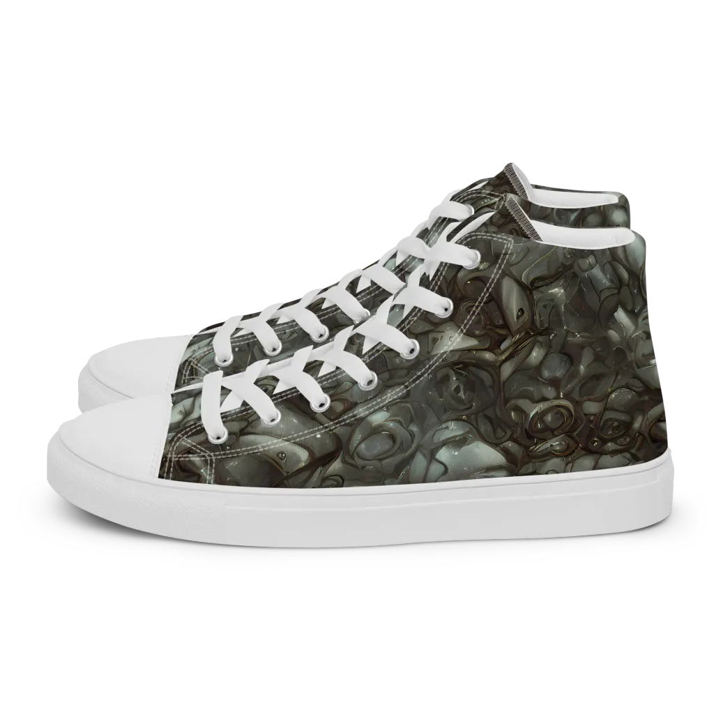 Mercury Reef on Women's High Top Canvas Shoes — Left