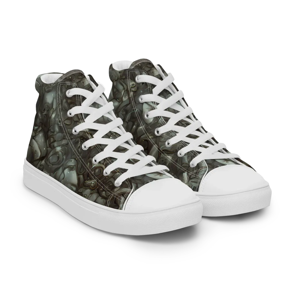 Mercury Reef on Women's High Top Canvas Shoes — Right Front